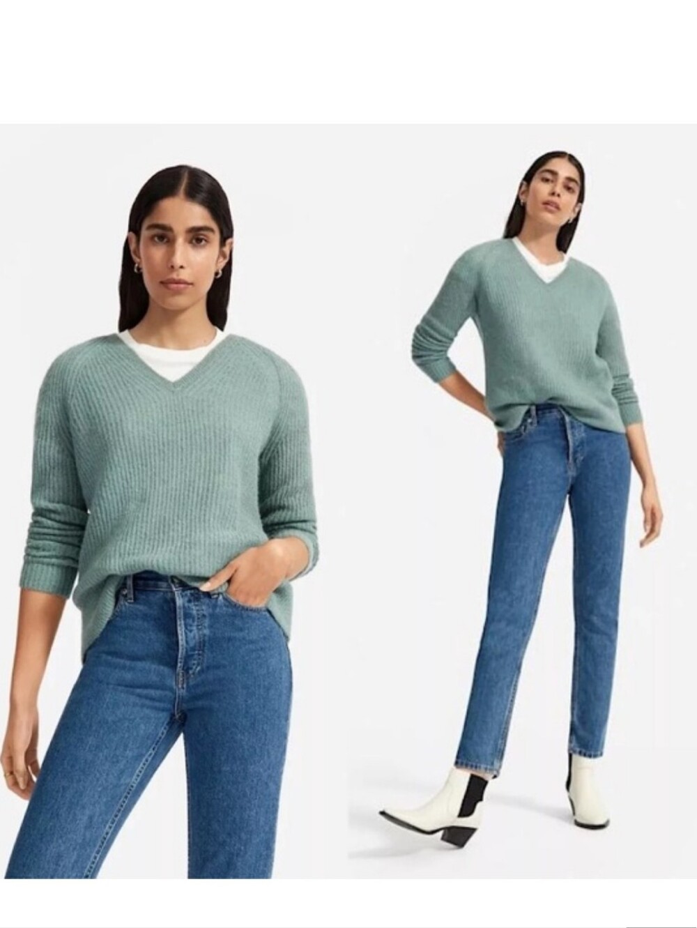 Everlane V-Neck Alpaca Sweater